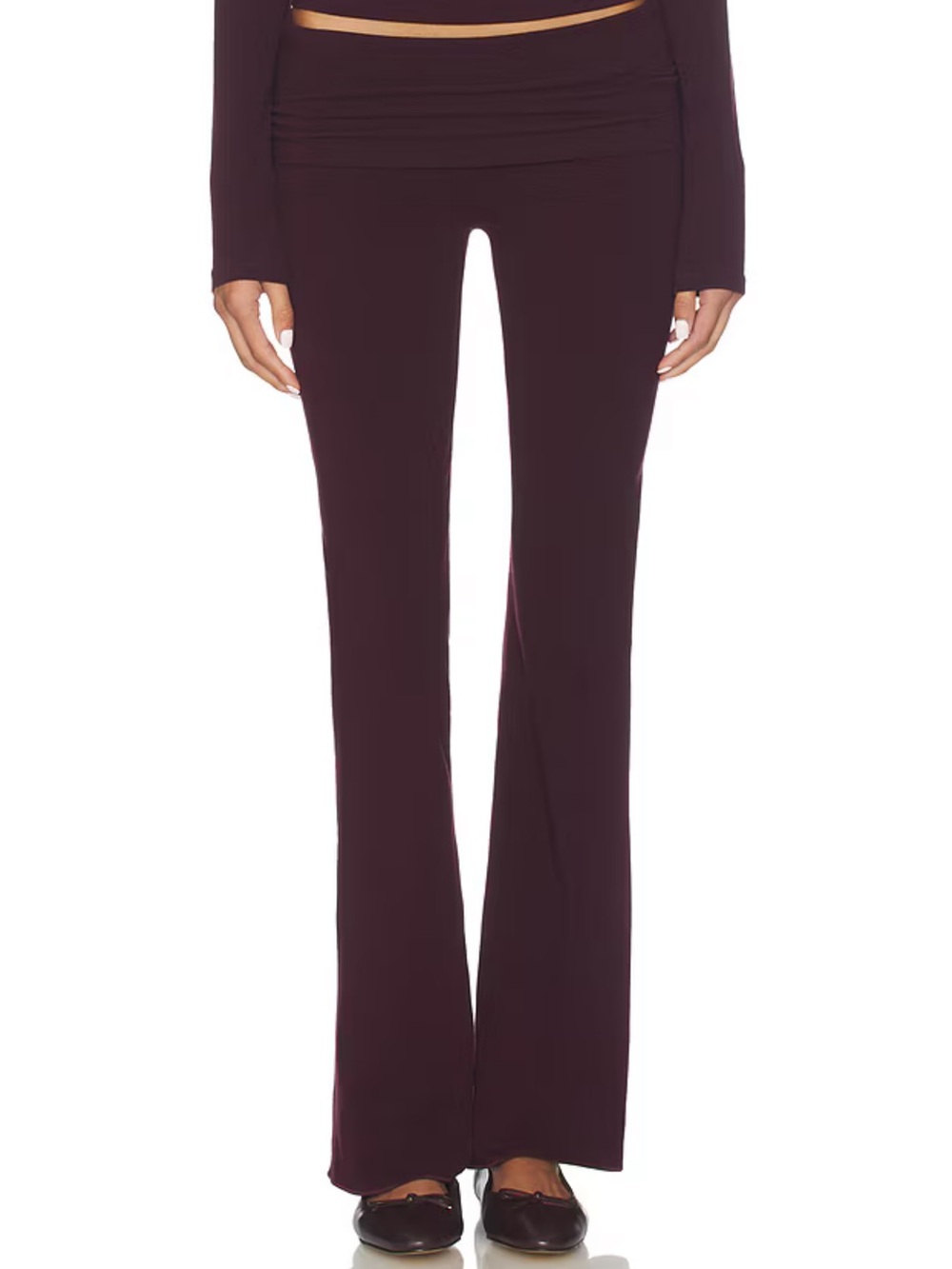 SKIMS Essential Sweaters fold over  pant espresso